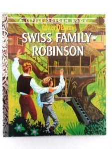Vintage Walt Disney Swiss Family Robinson Little Golden Book Disneyana