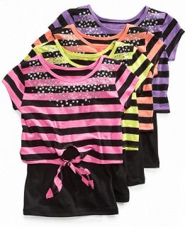 Gold Kids Shirt, Girls Layered Stripe Shirt   Kids Girls 7 16