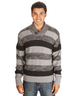 Marc Ecko Cut & Sew Sweater, Mixed Stitch Stripe Shawl Sweater