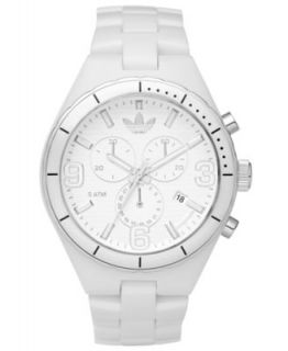 adidas Watch, Chronograph White Nylon Plastic Bracelet 47mm ADH2520