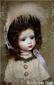 Antique Reproduction porcelain doll by Emily Hart costume Mary Lambeth