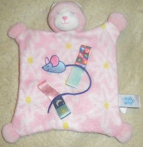 Mary Meyer Taggies Kitty Cat Pink Security Blanket Plush
