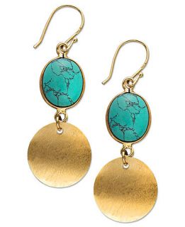 Studio Silver 18k Gold over Sterling Silver Earrings, Simulated