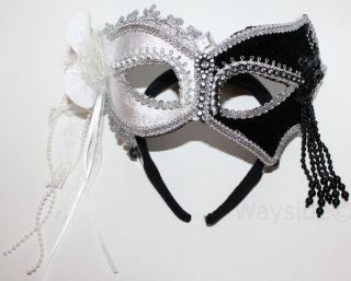 Venetian Black White Mask Decoration Fancy Dress Masquerade Party Prom