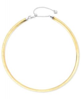 Gold and 14k White Gold Necklace, 18 Two Tone Reversible Omega Chain