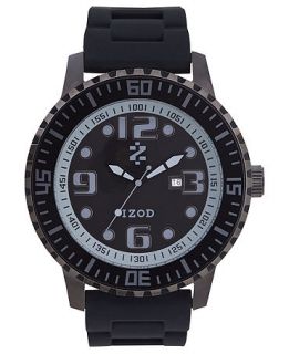 Izod Watch, Unisex Black Rubber Strap 55mm IZS4 2BLK BLK   All Watches
