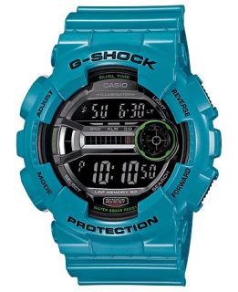 Shock Watch, Mens Digital Blue Resin Strap 51x55mm GD110 2   All