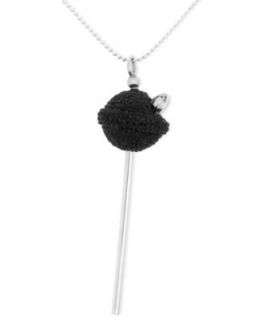 SIS by Simone I Smith Platinum Over Sterling Silver Necklace, Black