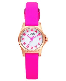 Marc by Marc Jacobs Watch, Womens Dinky Knockout Pink Leather Strap