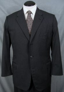 Freeman Son MTM Three Button Pinstripe Suit 41L