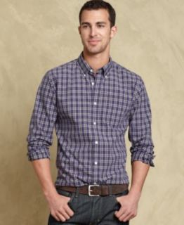 Nautica Shirt, Short Sleeve Large Twill Multi Plaid Shirt   Mens