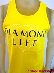 Diamond Supply Co Diamond Life Tank Top Mens Skate Yellow s M L XL $