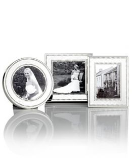 Martha Stewart Collection Picture Frames, Set of 3 Silver Bead Mini