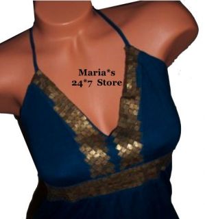 Matty M Teal Bikini Dress Cover Up Swim Suit Womens Sz M