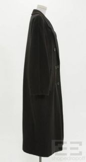 MaxMara Black Double Breasted Full Length Coat Size 12 14