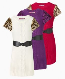 Epic Threads Kids Dress, Girls Animal Print Accent Sweater Dress