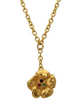 Tahari Necklace, 14k Gold Plated Flower Pendant Necklace