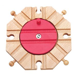 New Wooden 8 Way Turntable Track Fits Thomas Train Brio