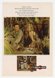 1966 Martini Rossi Vermouth Jungle Lady in Cage Ad