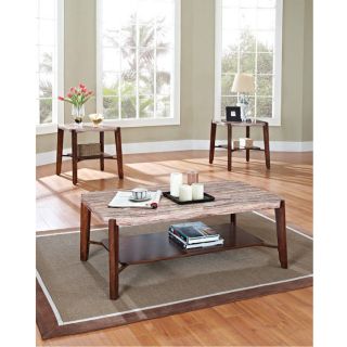 Nadav Faux Marble Top Table Set of 3 Rectangle