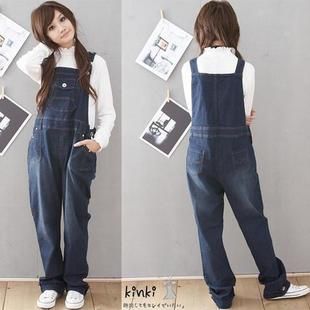 Womens Maternity Denim Overalls Jeans Pants Trousers