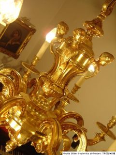 Lt Vintage Big Solid Mazarin Chandelier Gold Bronze Finish Old