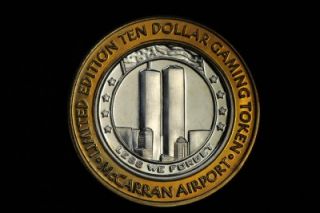 10 Token McCarran Airport Las Vegas .999 Silver Fine Bullion Gaming