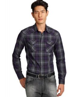 Lucky Brand Jeans Shirt, Monterey Western Plaid Shirt   Mens Casual