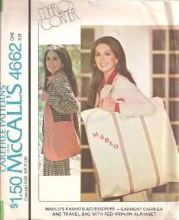 McCalls 4662 Garment Bag Travel Bag New Pattern
