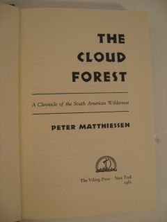 1961 Cloud Forest Chronicle of So American Wilderness