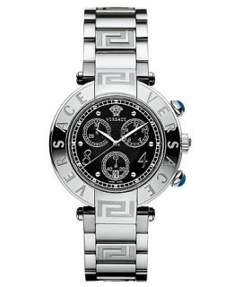 Versace Watch, Unisex Swiss Chronograph Reve Stainless Steel Bracelet