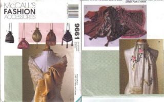 McCalls Sewing Pattern 9661 Victorian Evening Drawstring Purse Bag