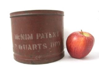 Antique McKim 2 Quart Dry Measure Red Tole Folk Art Pantry Primitive
