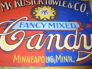 1920s Artwork Painting for Mckusick Towle Candy Store Sign