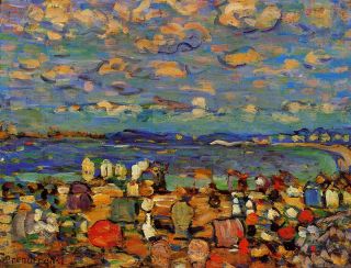 Maurice Prendergast Crescent Beach Oil Painting Repro