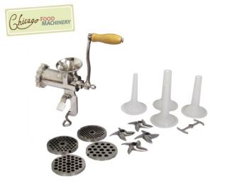 Features of Chicago Food Machinery #8 Stainless Steel Meat Grinder