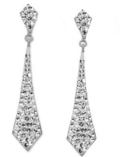Kaleidoscope Sterling Silver Earrings, Crystal Teardrop with Swarovski