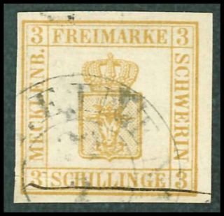 Mecklenburg Schwerin 1856 3 SCH Yellow AFA 2 $ 100