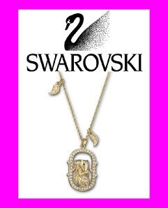 Swarovski Midori Squirrel Pendant Necklace Gold Tone New 1065375