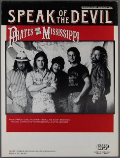 Speak of The Devil Sheet Music Pirates of Mississippi