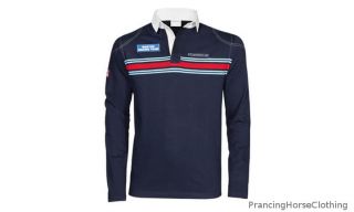 New Porsche Martini Racing Mens Long Sleeve Rugby Polo
