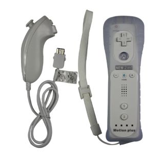Built in Motion Plus Nunchuck Controller for Wii White