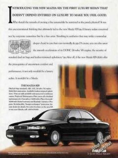 1992 Mazda 929 Beautiful Photo Collectible Car Ad