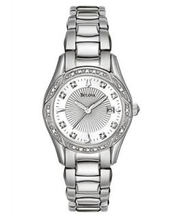 Bulova Watch, Womens Stainless Steel Bracelet 96R133