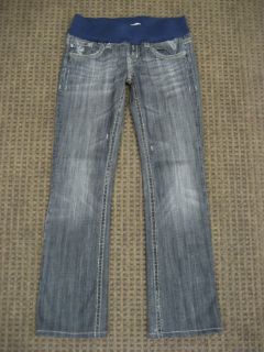MEK Maternity Jeans Stretch Bootcut Distressed Grey Size 26 XS