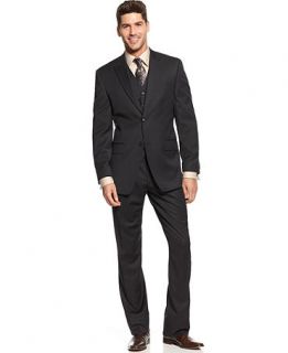 Sean John Suit, Navy Stripe Vested   Mens Suits & Suit Separates