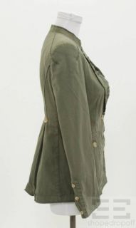 McQ Alexander McQueen Army Green Cotton Button Front Jacket Size 40