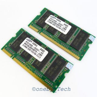 1GB Kit 2x512MB PC2100 266MHz 200 Pin DDR Laptop Memory Upgrade