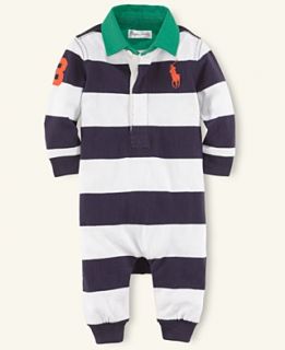 Ralph Lauren Baby Coverall, Baby Boys Stripe Rugby Coverall