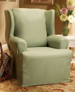 Sure Fit Slipcovers, Stretch Pique Wing Chair Cover   Slipcovers   for